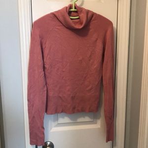 Rose pink turtleneck sweater